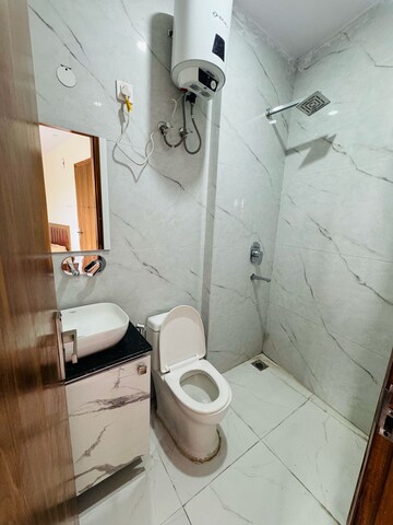 Bathroom in 1 RK Builder Floor at Sushant Lok I – for Rent