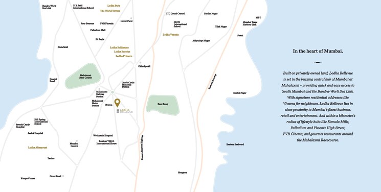 Map Location, lodha-mahalaxmi-bellevue 4 Bedroom 1797 Sq.Ft. Apartment In Mahalaxmi Mumbai 8844853