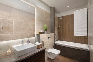 Bathroom in 4 BHK Apartment at Uchdpl Veridia Oakwood Enclave, Wave City – for Rent