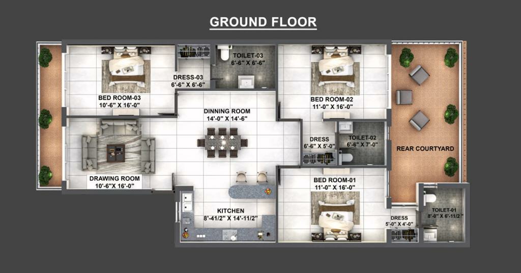 3 BHK Builder Floor For Sale in Sector 117