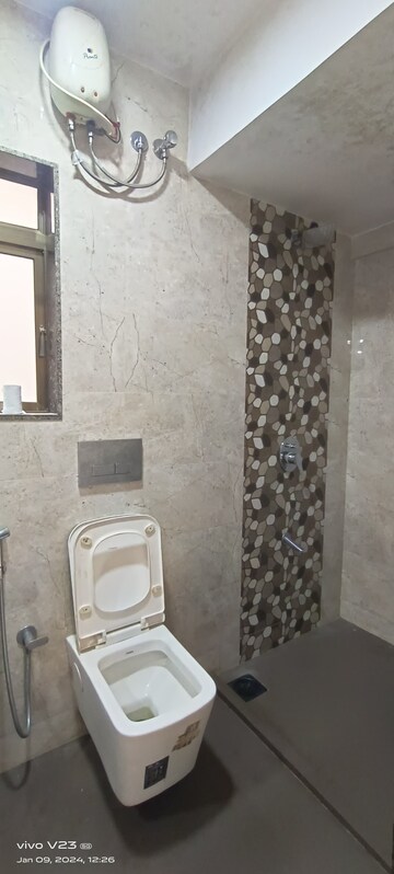 Bathroom in 1 BHK Apartment at Sunrise CHS Mhada, Goregaon East – for Rent