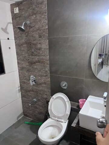 Bathroom in 3 BHK Apartment at Gala Eternia, Thaltej – for Rent