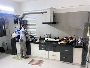 Kitchen in 3 BHK Apartment at Gala Eternia, Thaltej – for Rent