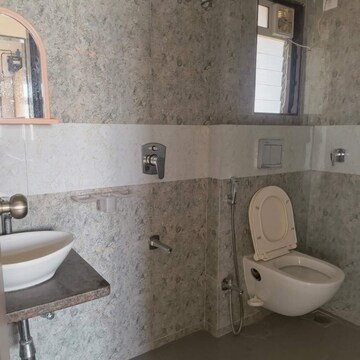 Bathroom in 3 BHK Apartment at Raheja Tipco Heights, Kasam Baug – for Rent