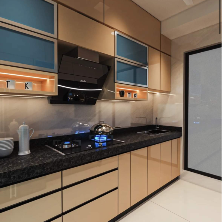 Kitchen, raheja-tipco-heights 3 Bedroom 1000 Sq.Ft. Apartment In Kasam Baug Mumbai 8846409