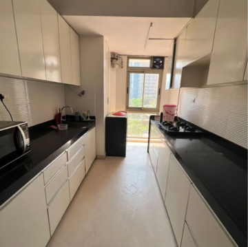 Kitchen in 3 BHK Apartment at Raheja Tipco Heights, Kasam Baug – for Rent