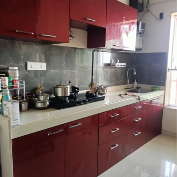 Kitchen in 3 BHK Apartment at Shree Krishna Heights Malad, Upper Govind Nagar – for Rent