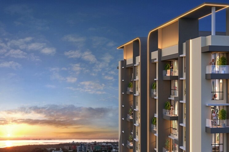 Exterior View, la-mer-one 1 Bedroom 400 Sq.Ft. Apartment In Palaspa Navi Mumbai 8846437