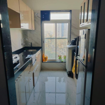 Kitchen in 3 BHK Apartment at The Wadhwa Anmol Fortune, Unnat Nagar – for Rent