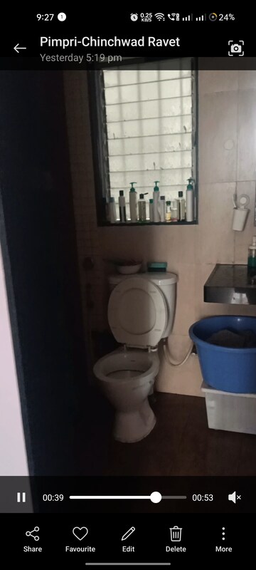 Bathroom in 2 BHK Apartment at Rama Celestial City, Ravet – for Rent
