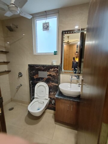 Bathroom in 2 BHK Apartment at Madhur Apartment, Paschim Vihar – for Rent