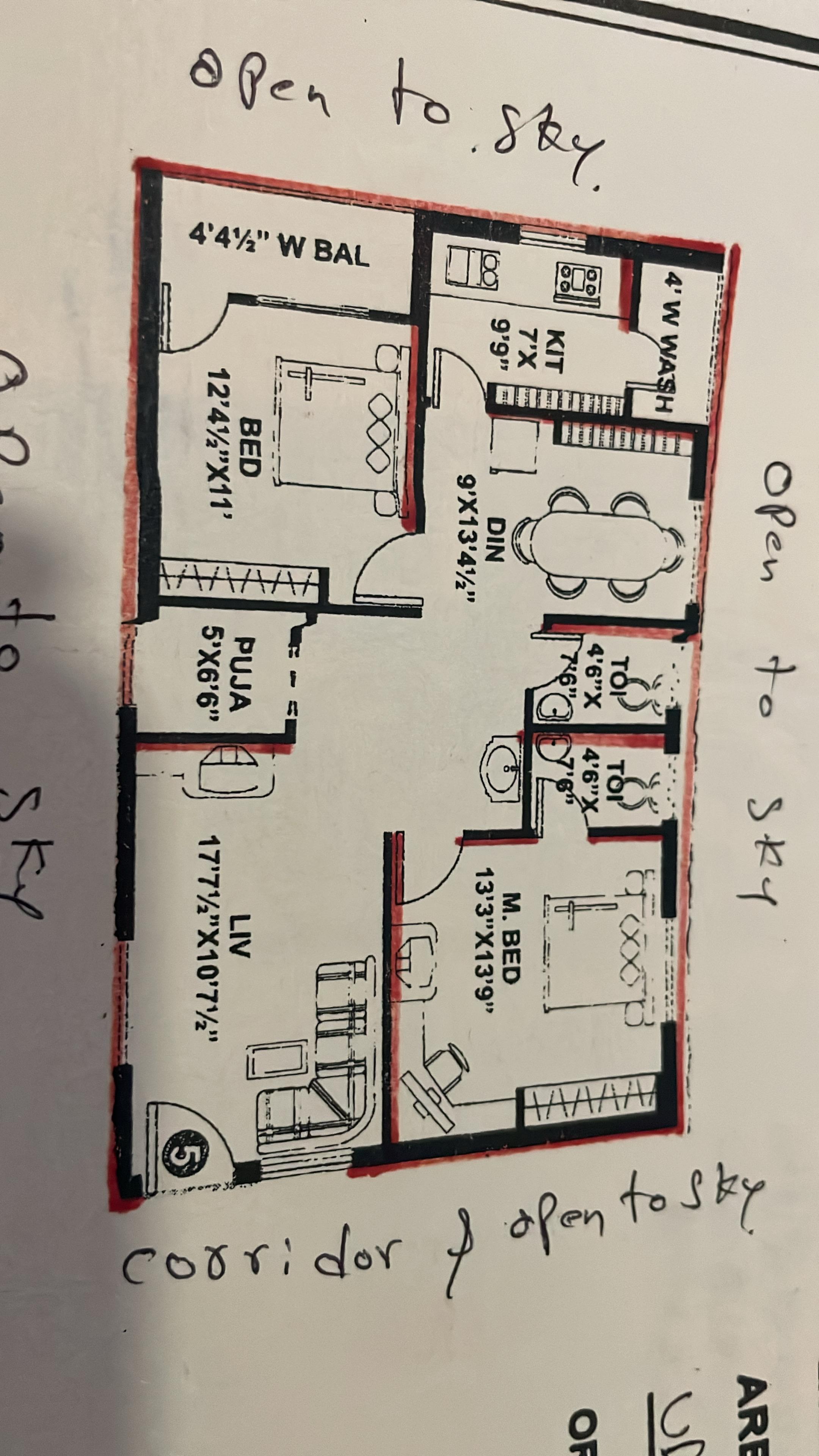 2 BHK + Pooja Room Apartment For Sale in BR Hemadurga Towers