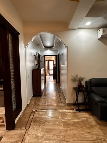 Living Room in 3 BHK Builder Floor at Panchsheel Park – for Sale