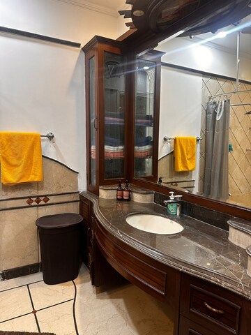 Bathroom in 3 BHK Builder Floor at Panchsheel Park – for Sale