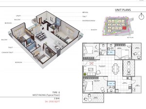 Floor Plan in 2 BHK Apartment at Nizampet – for Sale