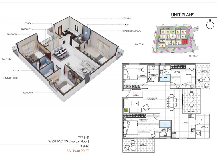 Floor Plan, nizampet 2 Bedroom 1275 Sq.Ft. Apartment In Nizampet Hyderabad 8847261