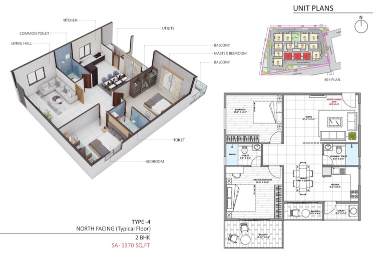 Floor Plan, nizampet 2 Bedroom 1275 Sq.Ft. Apartment In Nizampet Hyderabad 8847261