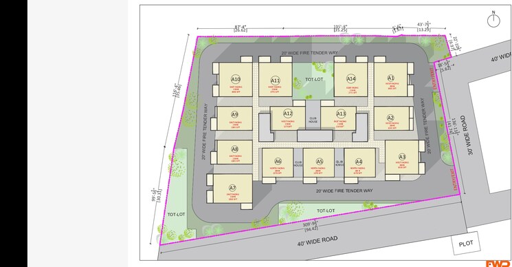 Floor Plan, nizampet 2 Bedroom 1275 Sq.Ft. Apartment In Nizampet Hyderabad 8847261