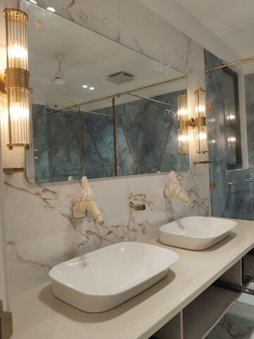 Bathroom in 4 BHK Builder Floor at Sushant Lok I – for Sale