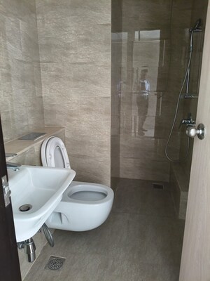 Bathroom in 3 BHK Apartment at Adani Ten BKC, Bandra East – for Rent