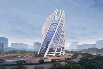  Office Space – Exterior View View at Shivalik Curv, Gift City - for Sale