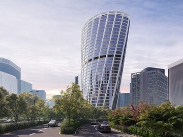  Office Space – Exterior View View at Shivalik Curv, Gift City - for Sale