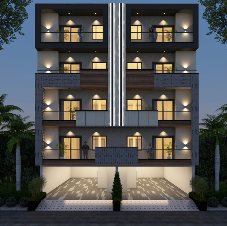 Exterior View, srishti-greenfield-homes 3 Bedroom 145 Sq.Yd. Builder Floor In Sector 42 Faridabad 8848015