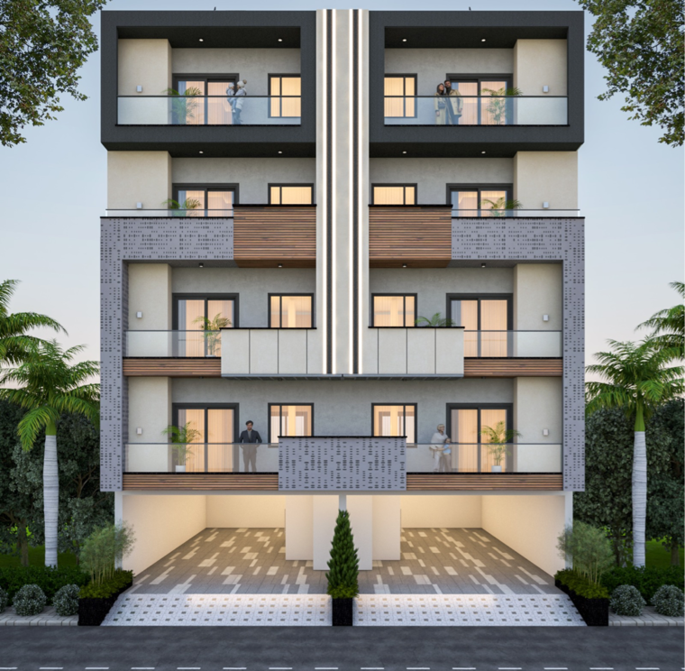 Exterior View, srishti-greenfield-homes 3 Bedroom 145 Sq.Yd. Builder Floor In Sector 42 Faridabad 8848022