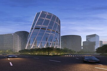  Office Space – Exterior View View at Shivalik Curv, Gift City - for Sale