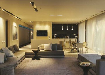 Living Room in 2 BHK Apartment at Kalpataru Immensa, Kolshet Road – for Rent