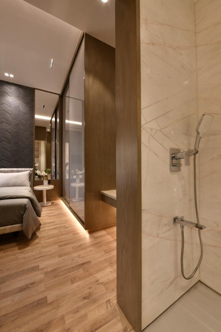 Bathroom, haware-my-first-home 1 Bedroom 378 Sq.Ft. Apartment In Shilphata Thane 8849396