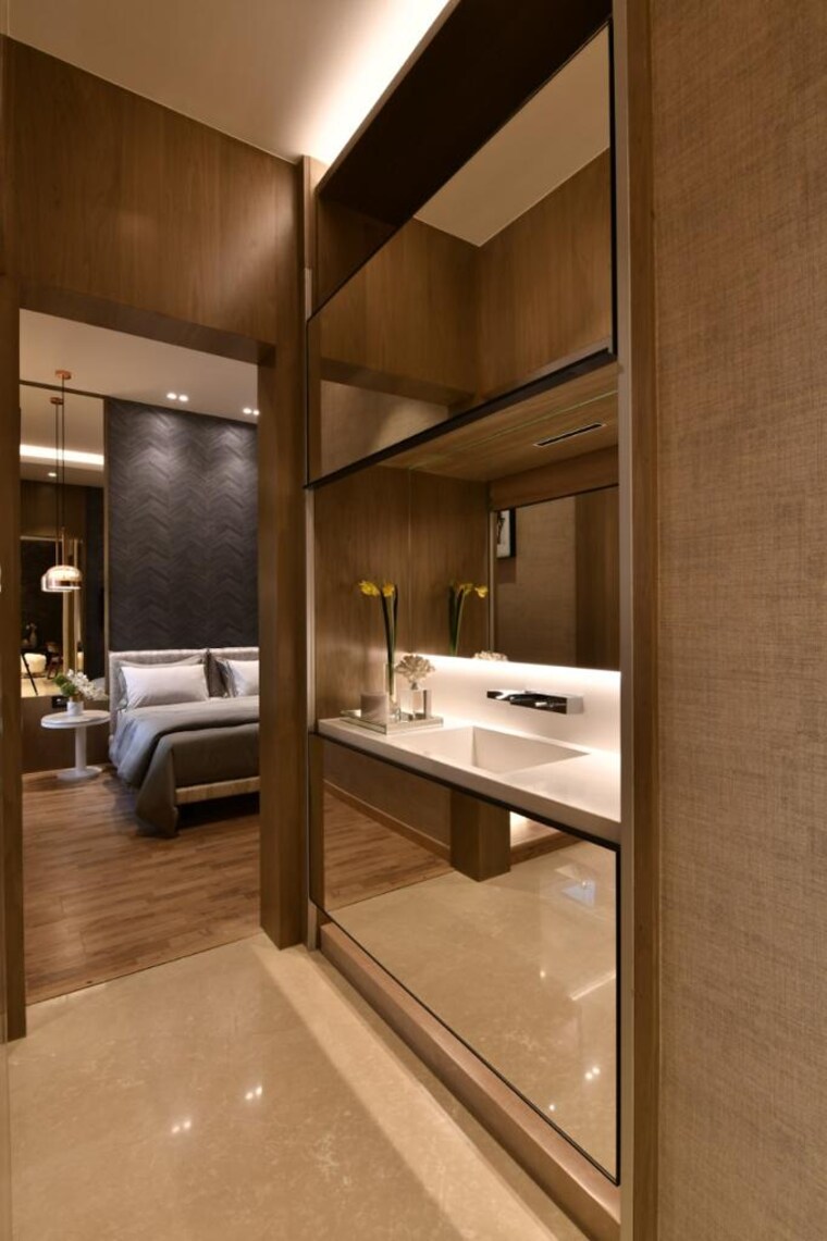 Kitchen, haware-my-first-home 1 Bedroom 378 Sq.Ft. Apartment In Shilphata Thane 8849396