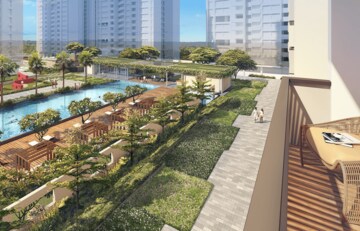 Balcony in 2 BHK Apartment at Kalpataru Immensa, Kolshet Road – for Sale