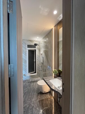 Bathroom in 2 BHK Apartment at Marathon Monte South, Byculla West – for Sale