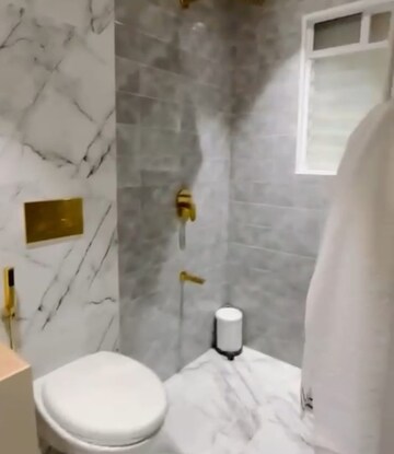 Bathroom in 2 BHK Apartment at Ashar Axis, Majiwada – for Rent