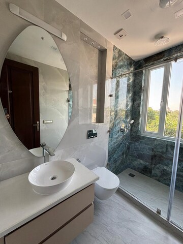 Bathroom in 4 BHK Apartment at Neeti Bagh – for Rent