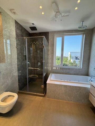 Bathroom in 4 BHK Apartment at Neeti Bagh – for Rent