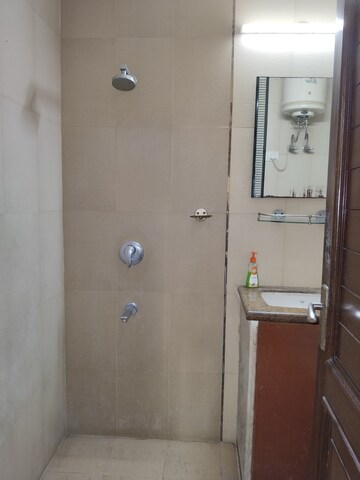 Bathroom in 3 BHK Apartment at Boutique Residential Apartments C-220, Malviya Nagar – for Rent