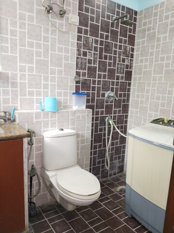 Bathroom in 3 BHK Apartment at Boutique Residential Apartments C-220, Malviya Nagar – for Rent