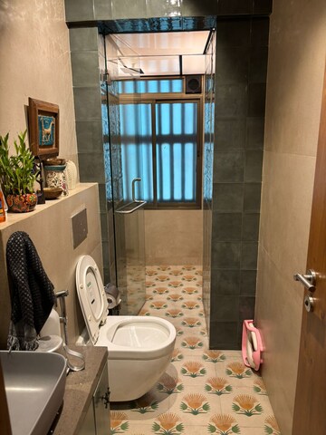 Bathroom in 2 BHK Apartment at Ruby Light Apartment, Bandra West – for Rent