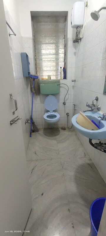 Bathroom in 2 BHK Apartment at Meethi Hill Crest Apartment, Bandra West – for Rent