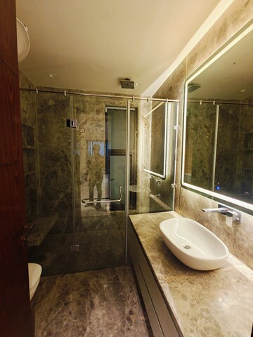 Bathroom in 4 BHK Builder Floor at Nirvana Country Birch Court, Sector 50 – for Rent