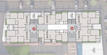 Floor Plan in 3 BHK Apartment at Rhythm Aura, Bopal – for Sale
