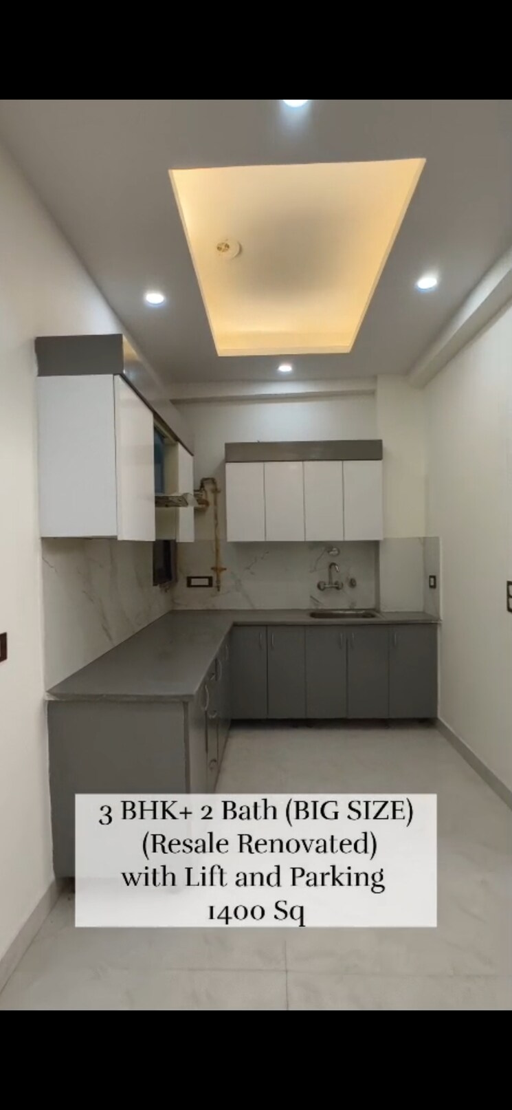 Kitchen, smart-lane 3 Bedroom 1400 Sq.Mt. Builder Floor In Niti Khand Ghaziabad 8850666