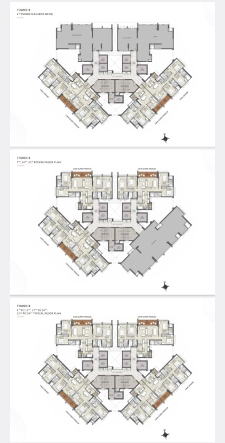 Floor Plan, kalpataru-advay 3 Bedroom 1191 Sq.Ft. Builder Floor In Borivali West Mumbai 8850779
