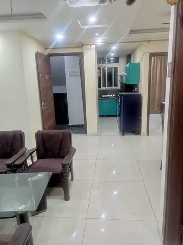 Living Room in 3 BHK Builder Floor at Motia Blue Ridge, Dhakoli – for Rent