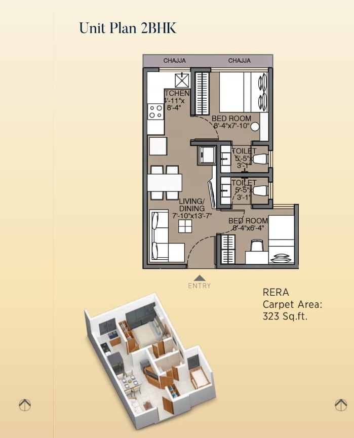 2 BHK Apartment For Sale in Paton Tower