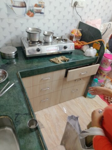Kitchen in 1 RK Apartment at Omkar Apartment Kharegaon, Kalwa – for Rent