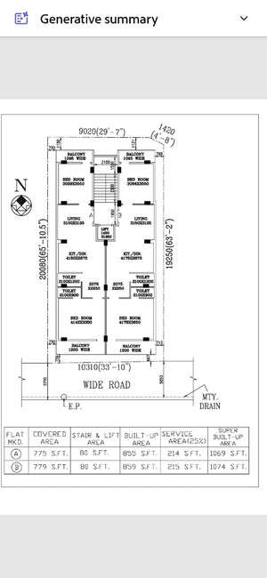 Floor Plan in 2 BHK Builder Floor at Motijheel – for Sale