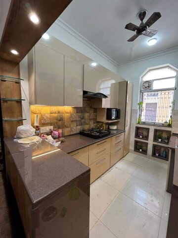 Kitchen in 3 BHK Builder Floor at Rajouri Garden – for Rent